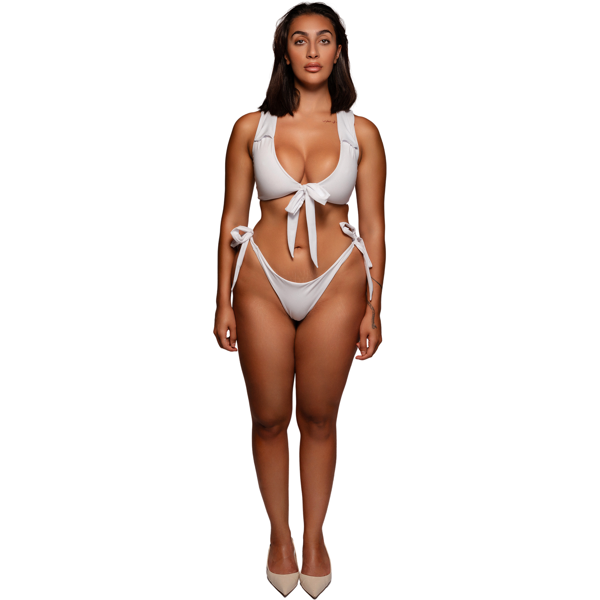 Elora Bikini Bottom in Blanco